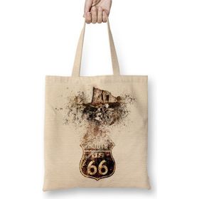 Baskı Dükkanı Route 66 Bez Çanta