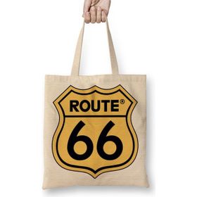 Baskı Dükkanı Route 66 Bez Çanta