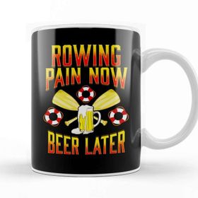 Baskı Dükkanı Rowing Pain Now Beer Later Funny Crew Rowing Sport Kupa