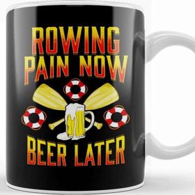 Baskı Dükkanı Rowing Pain Now Beer Later Funny Crew Rowing Sport Kupa