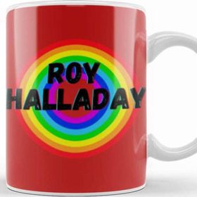 Baskı Dükkanı Roy Halladay Carton Art Baseball Gifts Vintage Retro Rainbow For Boys And Dad Kupa