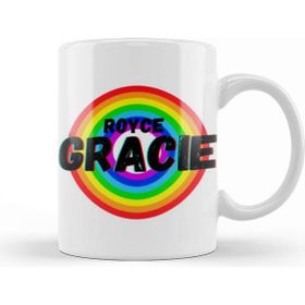 Baskı Dükkanı Royce Gracie Vintage Retro Rainbow S Tyle Warriors Design Wrestlers Gift Kupa