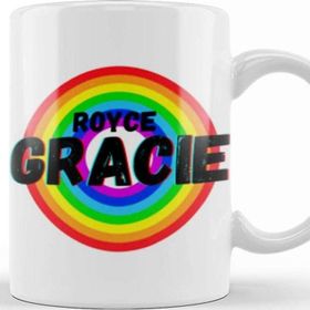Baskı Dükkanı Royce Gracie Vintage Retro Rainbow S Tyle Warriors Design Wrestlers Gift Kupa
