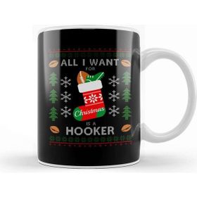 Baskı Dükkanı Rugby All I Want For Christmas Is A Hooker Kupa