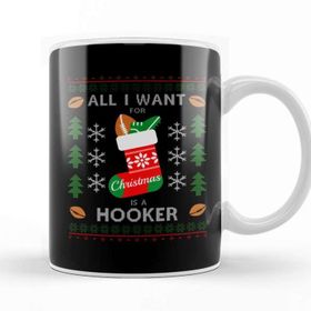 Baskı Dükkanı Rugby All I Want For Christmas Is A Hooker Kupa