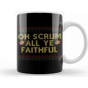 Baskı Dükkanı Rugby Christmas Oh Scrum All Ye Faithful Kupa