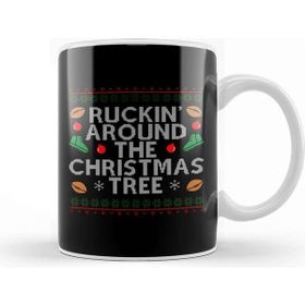 Baskı Dükkanı Rugby Ruckin Around The Christmas Tree Kupa