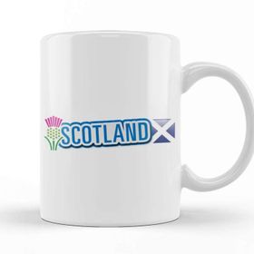 Baskı Dükkanı Rugby Six Nations Scotland Flag Thistle Kupa