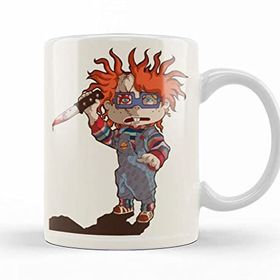 Baskı Dükkanı Rugrats Meets Childs Play Chuckie or Chucky Porselen Kupa