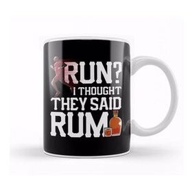 Baskı Dükkanı Run I Thought They Said Rum Funny Runner Pun Kupa