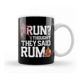 Baskı Dükkanı Run I Thought They Said Rum Funny Runner Pun Kupa