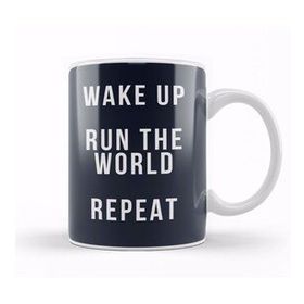 Baskı Dükkanı Running Wake Up Run The World Repeat Kupa