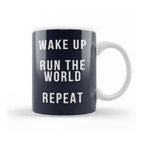 Baskı Dükkanı Running Wake Up Run The World Repeat Kupa