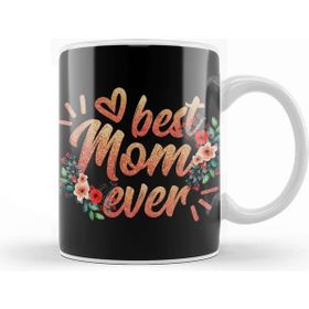 Baskı Dükkanı S Cute Floral Best Mom Ever Circle Flower Mother's Day Anneler Günü Kupa