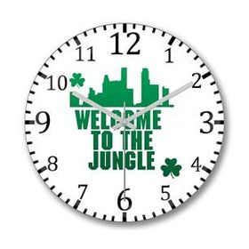 Baskı Dükkanı S257 Boston Celtics Welcome To The Jungle Bombeli Gerçek C Duvar Saati