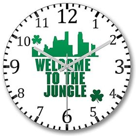 Baskı Dükkanı S257 Boston Celtics Welcome To The Jungle Bombeli Gerçek C Duvar Saati