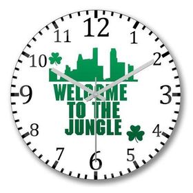 Baskı Dükkanı S257 Boston Celtics Welcome To The Jungle Bombeli Gerçek C Duvar Saati