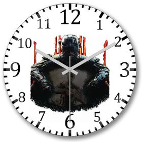 Baskı Dükkanı S5596 Call Of Duty Black Ops Bombeli Gerçek Cam Duvar Saati