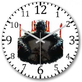 Baskı Dükkanı S5596 Call Of Duty Black Ops Bombeli Gerçek Cam Duvar Saati