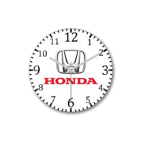 Baskı Dükkanı S9446 Honda Logo Bombeli Gercek Cam Duvar Saati