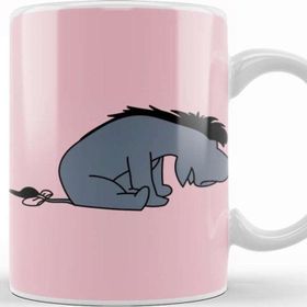 Baskı Dükkanı Sad Gray Donkey Outline Eeyore Kupa