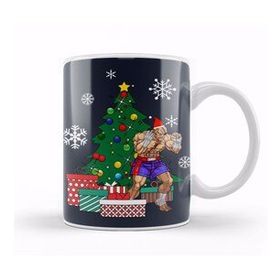 Baskı Dükkanı Sagat Around The Christmas Tree Street Fighter Kupa