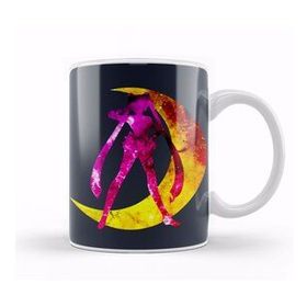 Baskı Dükkanı Sailor Moon Galaxy Silhouette Logo Kupa