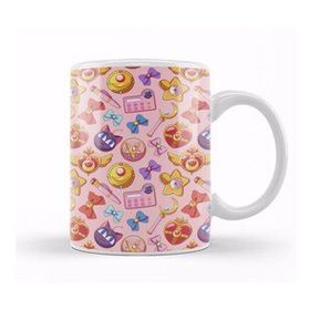 Baskı Dükkanı Sailor Moon Pattern Pink Version Kupa