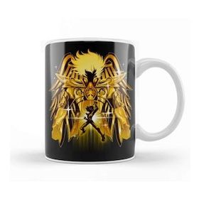 Baskı Dükkanı Saint Seiya Pegasus Gold Porselen 330 ml Beyaz Kupa Bardak