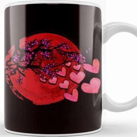 Baskı Dükkanı Sakura Heart Cherry Blossom Tree Japan Nature Japanese Art Kupa