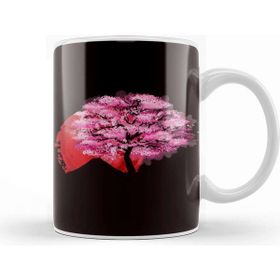Baskı Dükkanı Sakura Japan Flag Cherry Blossom Tree Japanese Art Nature Kupa