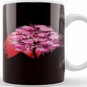 Baskı Dükkanı Sakura Japan Flag Cherry Blossom Tree Japanese Art Nature Kupa
