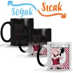 Baskı Dükkanı Sakura Naruto 01 Sihirli Porselen Kupa