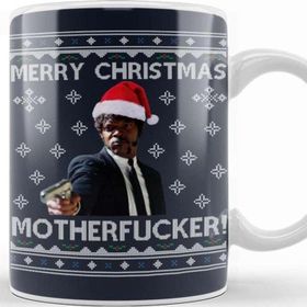 Baskı Dükkanı Samuel L Jackson Merry Christmas Motherfucker Pulp Fiction Kupa