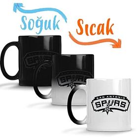 Baskı Dükkanı San Antonio Spurs Sihirli Porselen Kupa