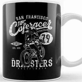 Baskı Dükkanı San Francisco Cafe Racer Motorcycle Dragsters Kupa