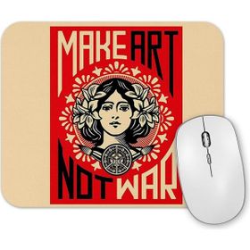 Baskı Dükkanı Sanat Yap Savaşma Kırmızı Mouse Pad