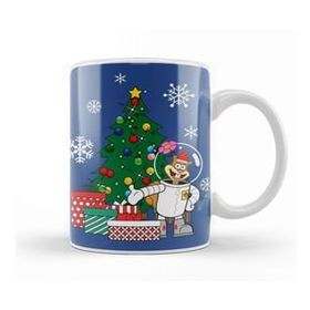 Baskı Dükkanı Sandy Cheeks Around The Christmas Tree Spongebob Kupa