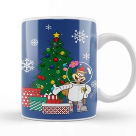 Baskı Dükkanı Sandy Cheeks Around The Christmas Tree Spongebob Kupa