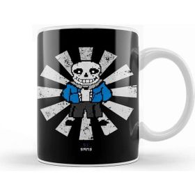 Baskı Dükkanı Sans Retro Japanese Undertale Porselen 330 ml Beyaz Kupa Bardak
