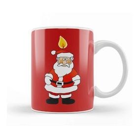 Baskı Dükkanı Santa Claus Porselen 330 ml Beyaz Kupa Bardak