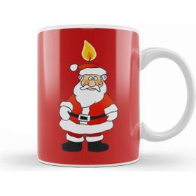 Baskı Dükkanı Santa Claus Porselen 330 ml Beyaz Kupa Bardak
