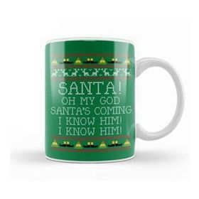 Baskı Dükkanı Santa Oh My God I Know Him Elf Quote Christmas Knit Kupa