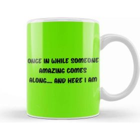 Baskı Dükkanı Sarcasm Funny Comment Quotes Gift Sarcastic and Men Humorous Saying Kupa Bardak Porselen - 1 Adet - Mavi - Kahverengi - 330 ml
