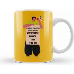 Baskı Dükkanı Sarcasm Funny Comment Quotes Gift Sarcastic and Men Humorous Saying Kupa Bardak Porselen - 1 Adet - Mavi - Kırmızı - 330 ml