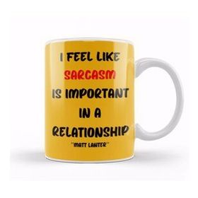 Baskı Dükkanı Sarcasm Funny Sayings Quote Lover Gift For And Men Vintage Retro Rainbow Style Porselen 330 ml Beyaz Kupa Bardak