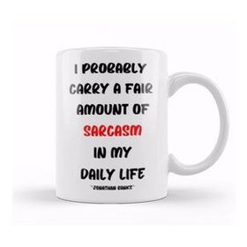 Baskı Dükkanı Sarcasm Funny Sayings Quote Lover Gift For And Men Vintage Retro Rainbow Style Porselen 330 ml Beyaz Kupa Bardak