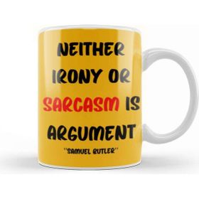Baskı Dükkanı Sarcasm Funny Sayings Quote Lover Gift For And Men Vintage Retro Rainbow Style Porselen 330 ml Beyaz Kupa Bardak