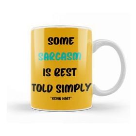 Baskı Dükkanı Sarcasm Funny Sayings Quote Lover Gift For And Men Vintage Retro Rainbow Style Porselen 330 ml Beyaz Kupa Bardak