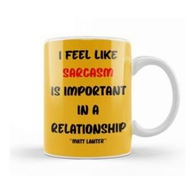 Baskı Dükkanı Sarcasm Funny Sayings Quote Lover Gift For And Men Vintage Retro Rainbow Style Porselen 330 ml Beyaz Kupa Bardak
